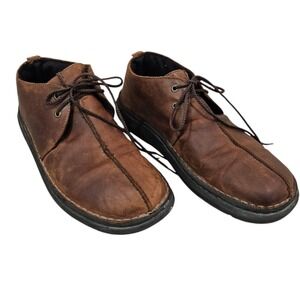Skechers Mens Comfort Walking Shoe Desert Chukka Boot Brown‎ Leather Retro